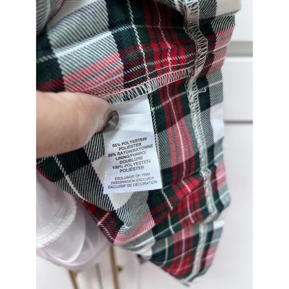 Hartstrings Plaid Christmas Dress Girls Size 4T Sleeveless Drop Waist Red White - Picture 7 of 9